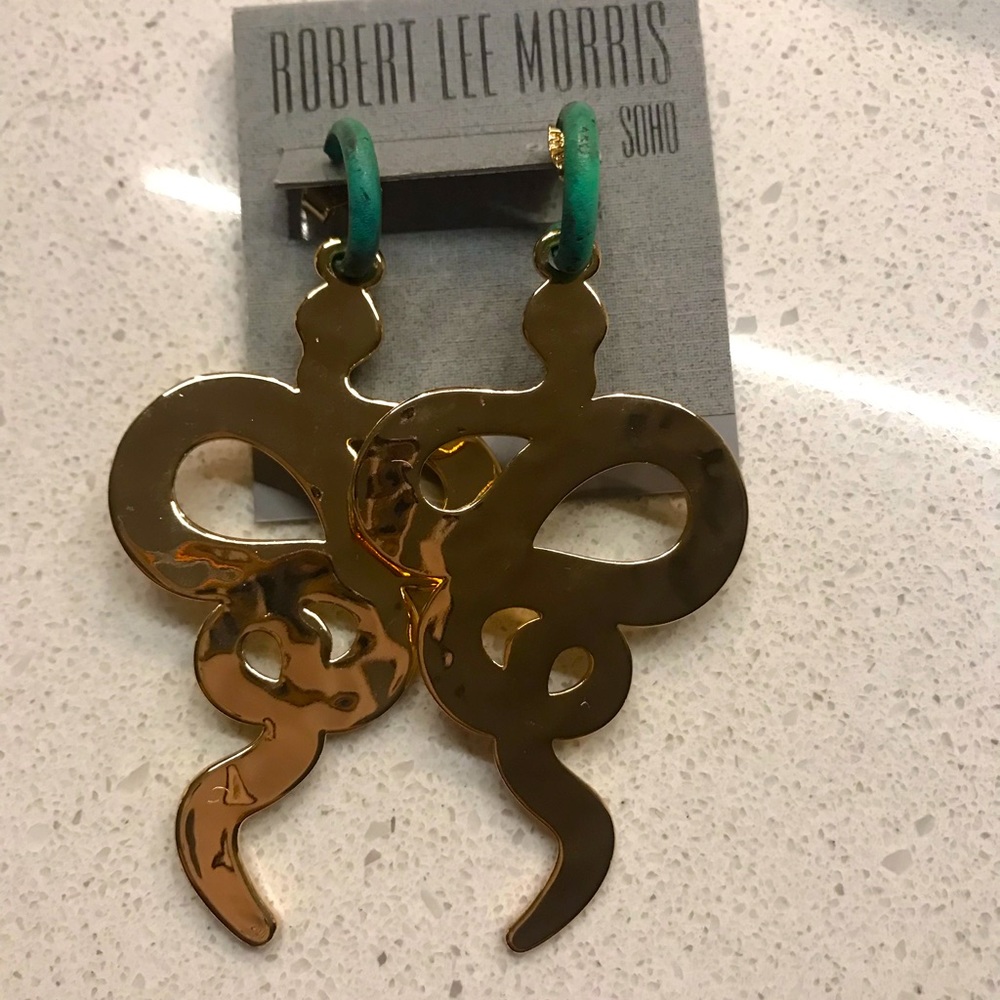 Robert Lee Morris Soho Earings, faux gold